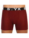 Styx Pánske boxerky Styx long športová guma vínové