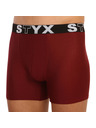 Styx Pánske boxerky Styx long športová guma vínové