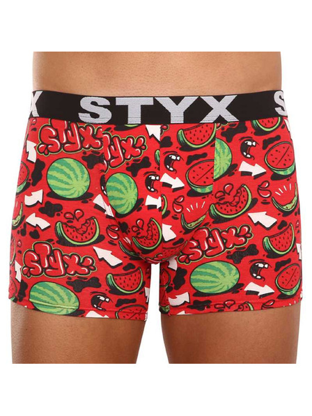 Styx Pánske dlhé umelecké boxerky Styx športové elastické melónové