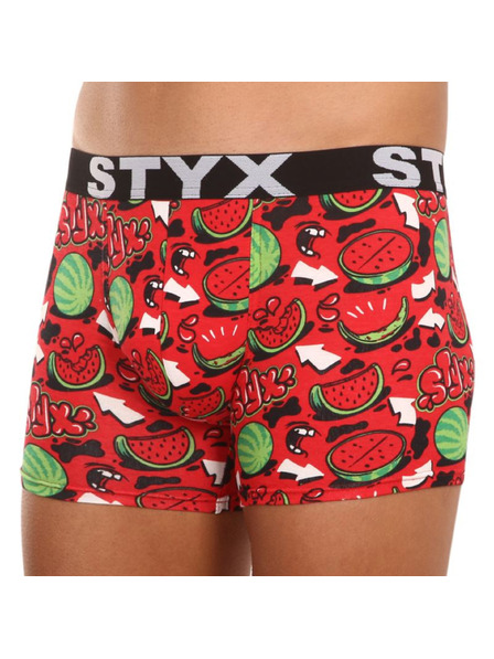 Styx Pánske dlhé umelecké boxerky Styx športové elastické melónové