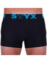 Styx Pánske boxerky Styx športová guma nadrozmer čierne