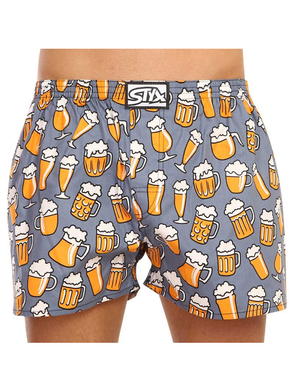 Styx Pánske trenky Styx art klasická guma pivo