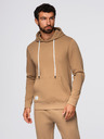 Ombre Clothing Pánska tepláková súprava mikina + nohavice regular fit - ťavej farby V2 Z120 Ombre Clothing
