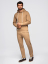 Ombre Clothing Pánska tepláková súprava mikina + nohavice regular fit - ťavej farby V2 Z120 Ombre Clothing
