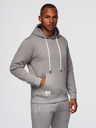 Ombre Clothing Pánska tepláková súprava: mikina s kapucňou + nohavice regular fit - sivá V8 Z120 Ombre Clothing