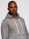 Ombre Clothing Pánska tepláková súprava: mikina s kapucňou + nohavice regular fit - sivá V8 Z120 Ombre Clothing