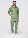 Ombre Clothing Pánska tepláková súprava bavlnená mikina + nohavice jogger - zelená V3 Z121 Ombre Clothing