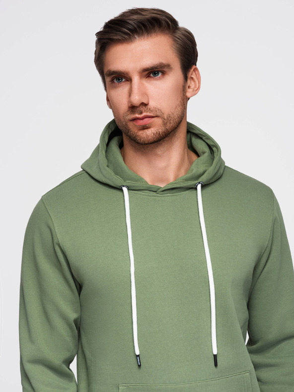 Ombre Clothing Pánska tepláková súprava bavlnená mikina + nohavice jogger - zelená V3 Z121 Ombre Clothing
