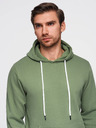 Ombre Clothing Pánska tepláková súprava bavlnená mikina + nohavice jogger - zelená V3 Z121 Ombre Clothing