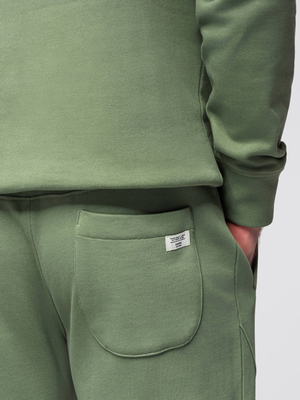 Ombre Clothing Pánska tepláková súprava bavlnená mikina + nohavice jogger - zelená V3 Z121 Ombre Clothing