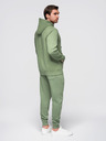 Ombre Clothing Pánska tepláková súprava bavlnená mikina + nohavice jogger - zelená V3 Z121 Ombre Clothing