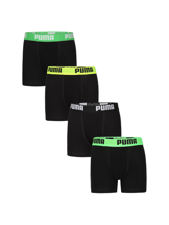 Puma Sada štyroch - chlapčenské boxerky Puma čierne