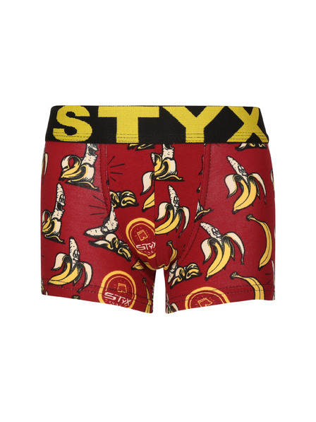 Styx Detské boxerky Styx art športová guma banány