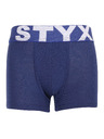 Styx Detské boxerky Styx športová guma tmavo modré