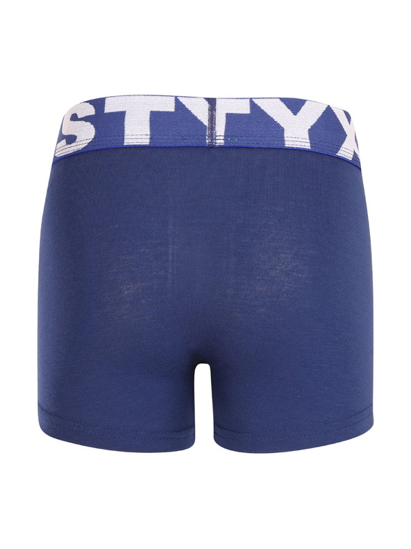 Styx Detské boxerky Styx športová guma tmavo modré