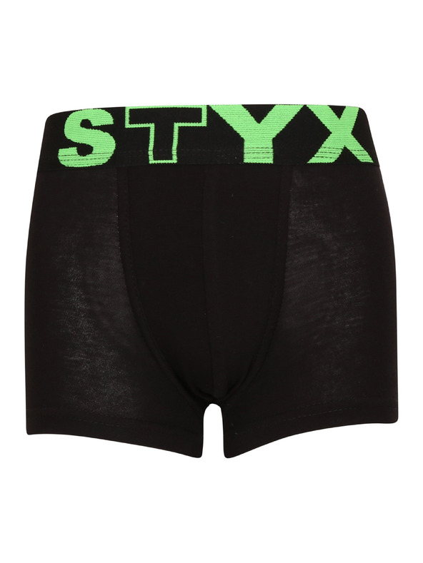 Styx Detské boxerky Styx športová guma čierne