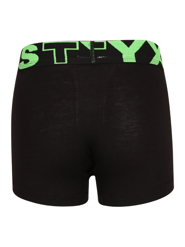 Styx Detské boxerky Styx športová guma čierne