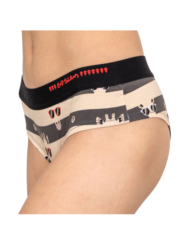 69slam Dámske nohavičky 69SLAM boxer bamboo giraffe stripes