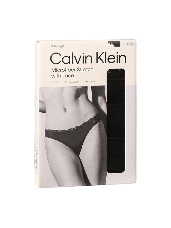 Calvin Klein Sada troch - dámska tanga Calvin Klein čierna