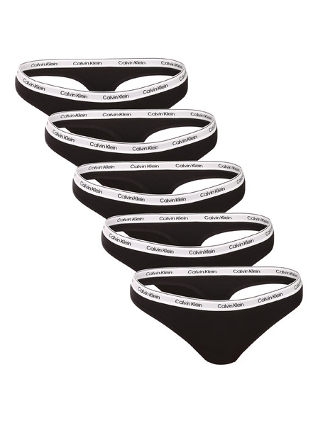 Calvin Klein Sada piatich - dámska tanga Calvin Klein čierna