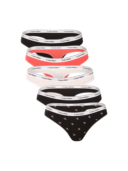 Calvin Klein Sada piatich - dámska tanga Calvin Klein viacfarebná