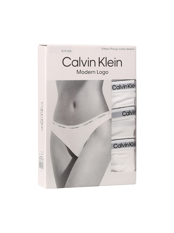 Calvin Klein Sada troch - dámska tanga Calvin Klein biela