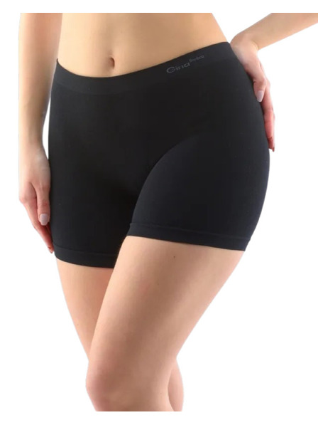 Gina Dámske boxerky Gina bezšvové bambusové čierne