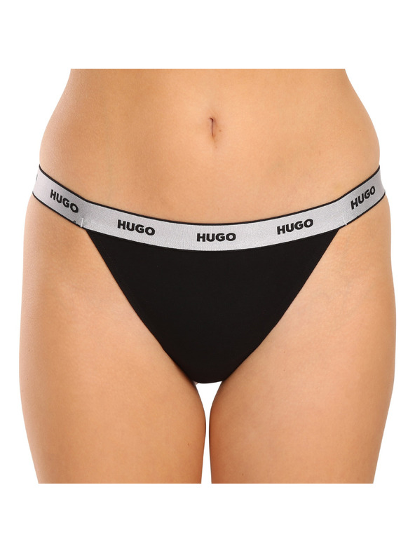 HUGO Sada troch - dámske tanga HUGO čierna