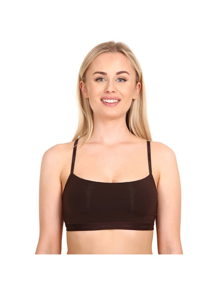 Calvin Klein Dámska podprsenka Calvin Klein tmavo hnedá