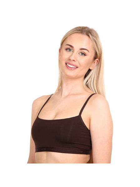 Calvin Klein Dámska podprsenka Calvin Klein tmavo hnedá
