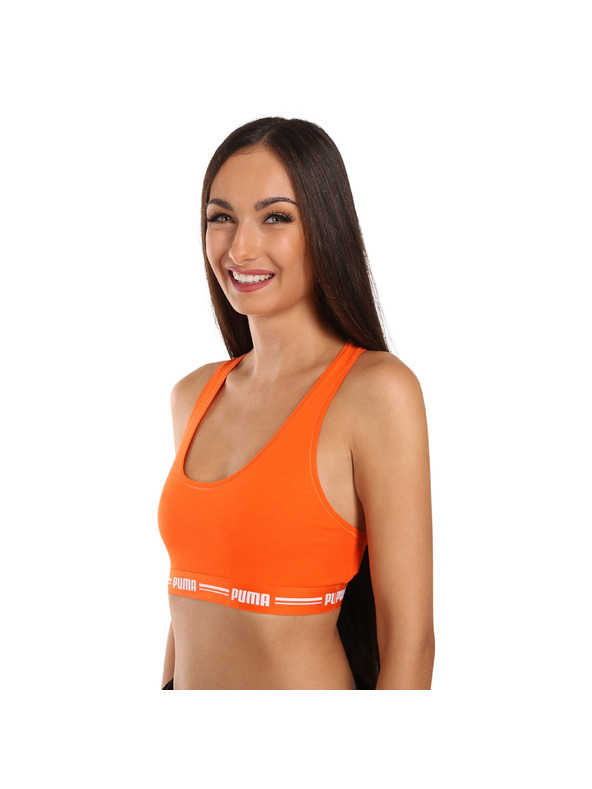 Puma Dámska športová podprsenka Puma oranžová