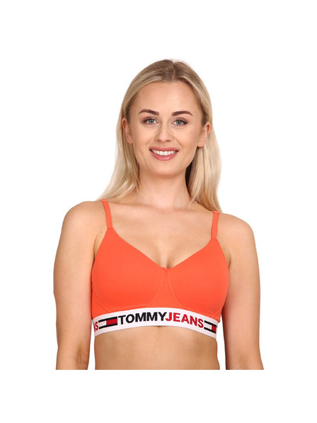 Tommy Hilfiger Dámska podprsenka Tommy Hilfiger vzorovaná oranžová