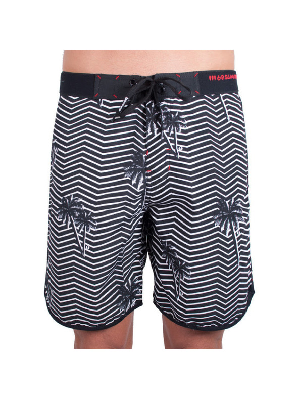 69slam Pánske plavky 69SLAM krátke boardshort medium island daze
