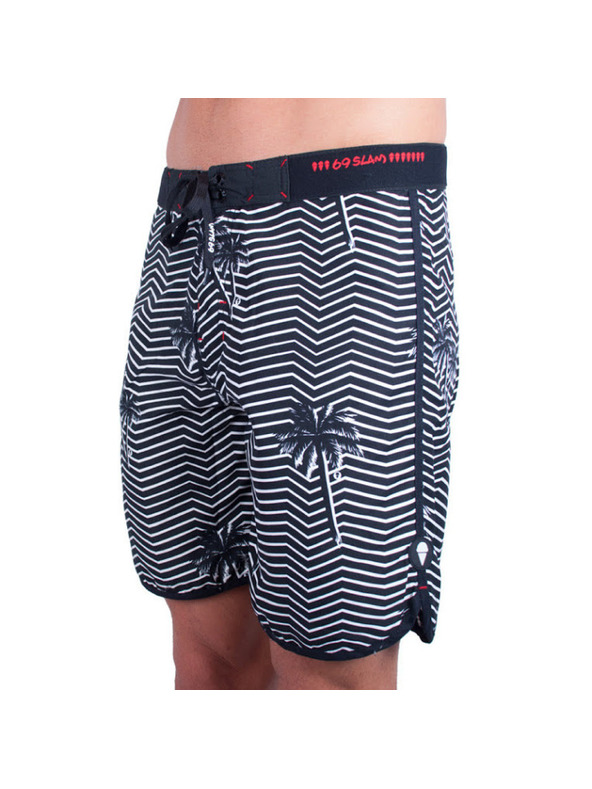 69slam Pánske plavky 69SLAM krátke boardshort medium island daze