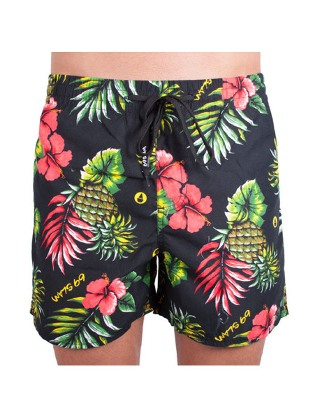 69slam Pánske plavky 69SLAM boardshort leilani black