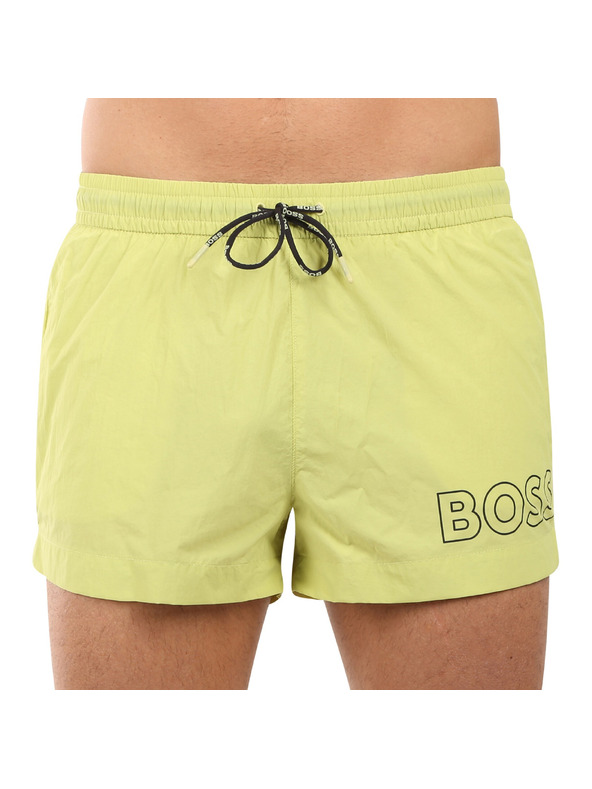 BOSS Pánske plavky BOSS žlté