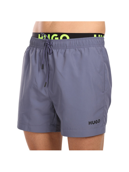 HUGO Pánske plavky HUGO sivé