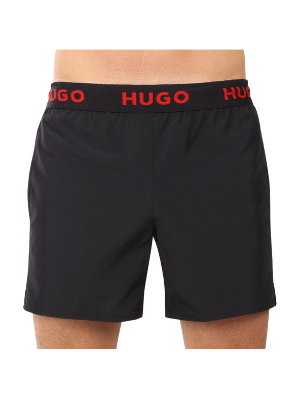 HUGO Pánske plavky HUGO čierne