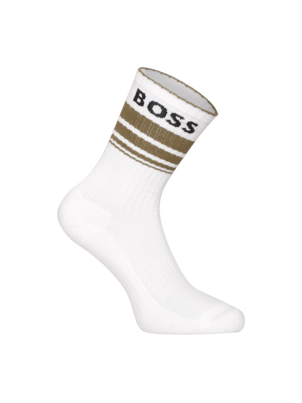 BOSS Sada troch - ponožky BOSS biele