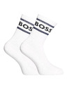 BOSS Sada troch - ponožky BOSS vysoké biele