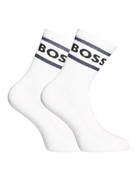 BOSS Sada troch - ponožky BOSS vysoké biele