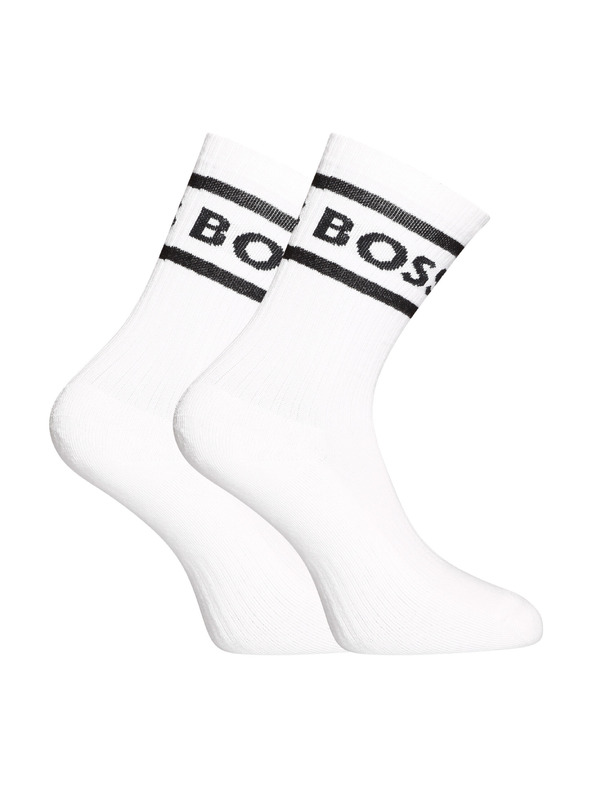 BOSS Sada troch - ponožky BOSS vysoké biele