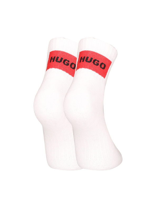 HUGO Sada troch - ponožky HUGO biele