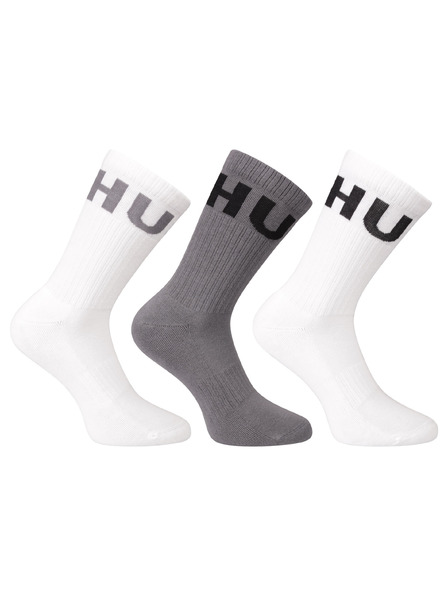 HUGO Sada troch - ponožky HUGO vysoké viacfarebné