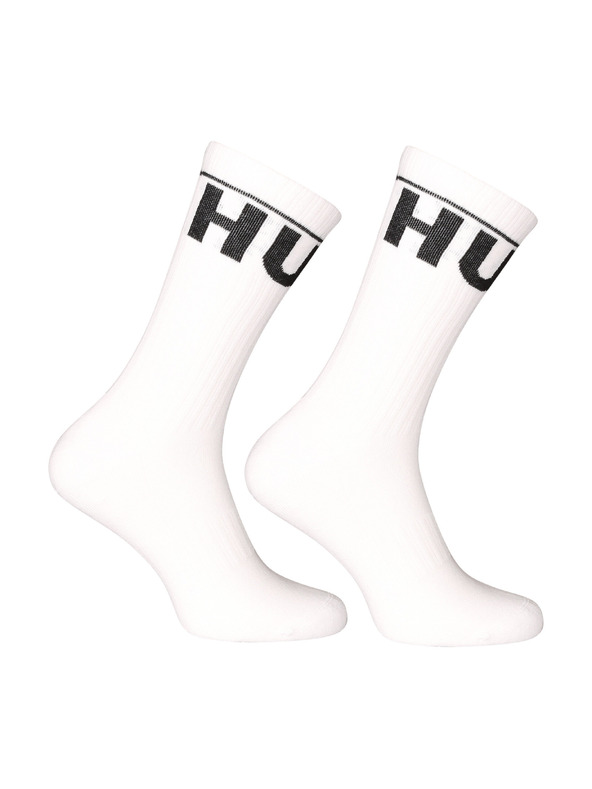 HUGO Sada dvoch - ponožky Hugo vysoké biele