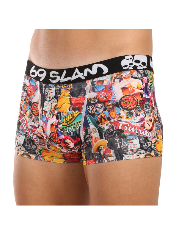 69slam Pánske boxerky 69SLAM Hip MEXICOLLAGE MASON
