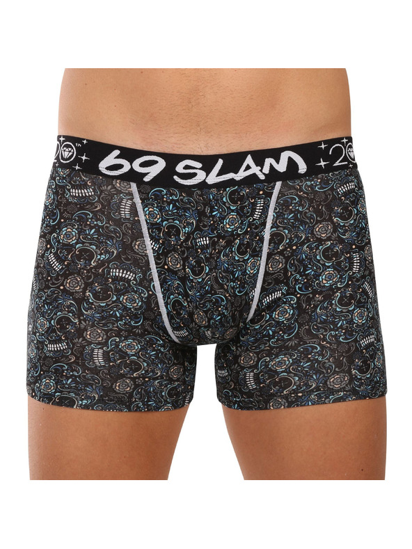 69slam Pánske boxerky 69SLAM Gilbert fit bamboo SKULLER