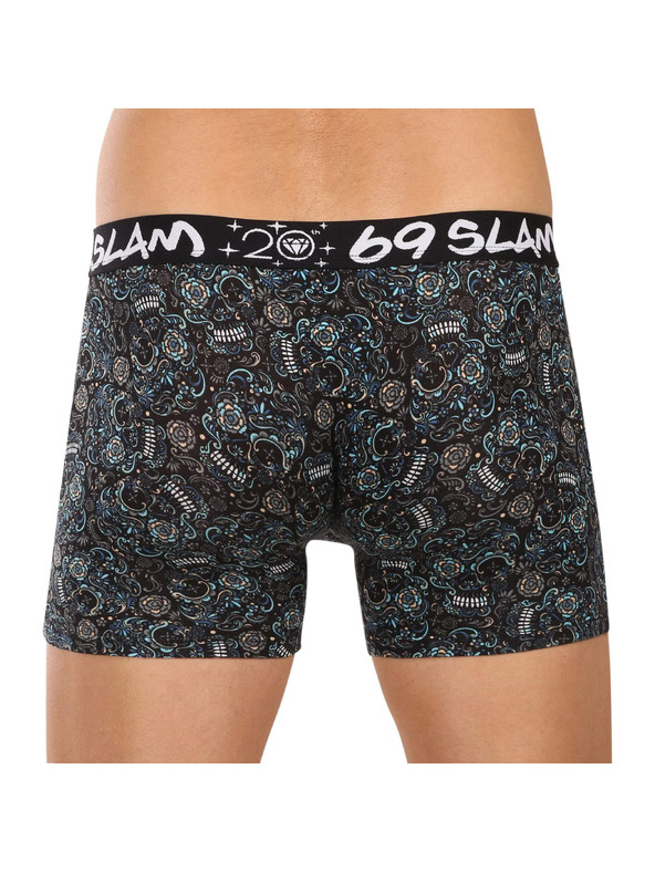 69slam Pánske boxerky 69SLAM Gilbert fit bamboo SKULLER