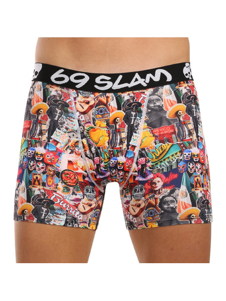 69slam Pánske boxerky 69SLAM fit MEXICOLLAGE DYLAN