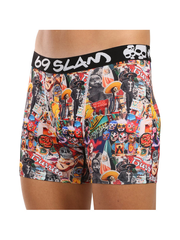 69slam Pánske boxerky 69SLAM fit MEXICOLLAGE DYLAN